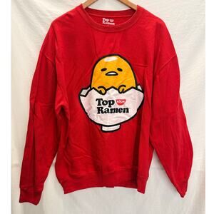 Top Ramen‎ x Gudetama Red Graphic Sweater M/L